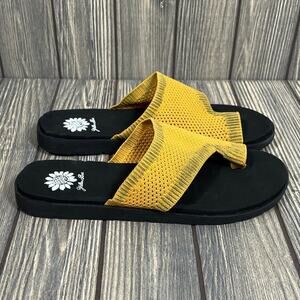 Yellow Box Feeze Women‎ Stretch Sandals Slides Mesh Yellow Sz 8.5 Comfort Summer